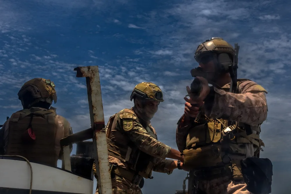 Entrenamiento de abordaje, registro e incautación durante el PANAMAX 2026. Créditos: Cuerpo de Infantería de Marina de los Estados Unidos.