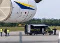 Intento de sabotaje con drones explosivos en el aeropuerto Leipzig. Créditos: Visegrád 24.