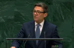 El Primer Ministro del Reino Unido, Andy Burnham en la Asamblea General de la ONU. Crédito: ONU