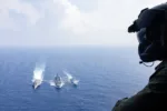 Actividad marítima multilateral de la Armada Filipina con el HMAS Supply de Australia y el USS Santa Barbara de EE.UU., realizada en la Zona Económica Exclusiva filipina frente a la costa oeste de Luzón. Créditos: Armada Filipina.