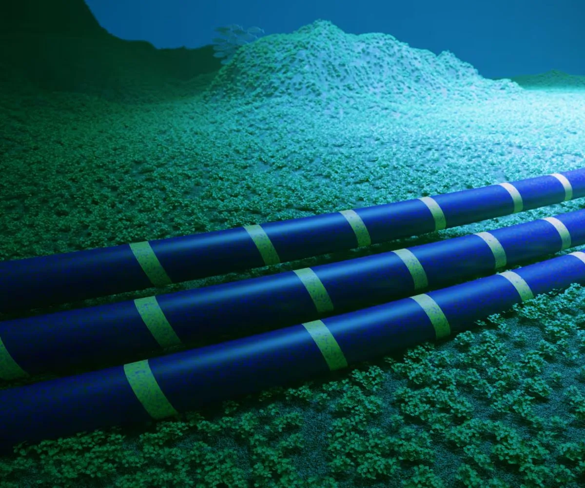 Imagen ilustrativa de un cable submarino