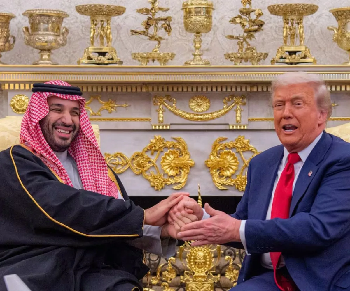 Reunión del presidente de Estados Unidos, Donald Trump, con Mohammed bin Salman, príncipe heredero saudí, en la Casa Blanca.