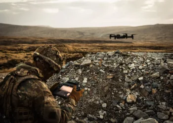 Final de la rotación del 5 RIFLES del Ejército Británico como Compañía de Infantería de Roulement en las Islas Malvinas, con entrenamiento de fuego real de morteros, francotiradores y ametralladoras durante el Ejercicio Cape Upholder. Créditos: Defence Operations.