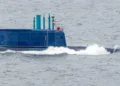 Submarino INS Drakon perteneciente a la clase Dolphin II.