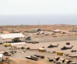 Real Fuerza Aérea (RAF) en la Isla Ascensión, territorio británico de ultramar, en noviembre de 1983.