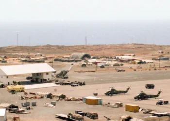Real Fuerza Aérea (RAF) en la Isla Ascensión, territorio británico de ultramar, en noviembre de 1983.