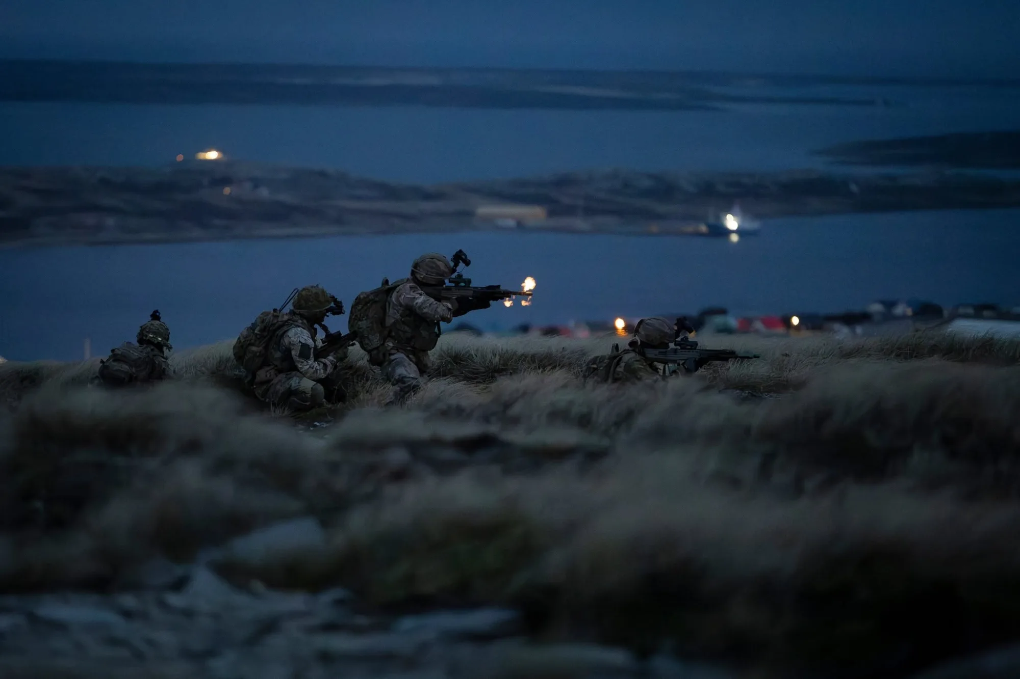 Compañía I del 2º Batallón de The RIFLES completa su ejercicio de entrenamiento final como Compañía de Infantería de Rotación (RIC) en las Islas Malvinas, el 27 de octubre de 2025. Créditos: Cpl Knox.