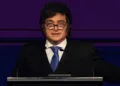 Javier Milei, presidente de la República Argentina, dando un discurso