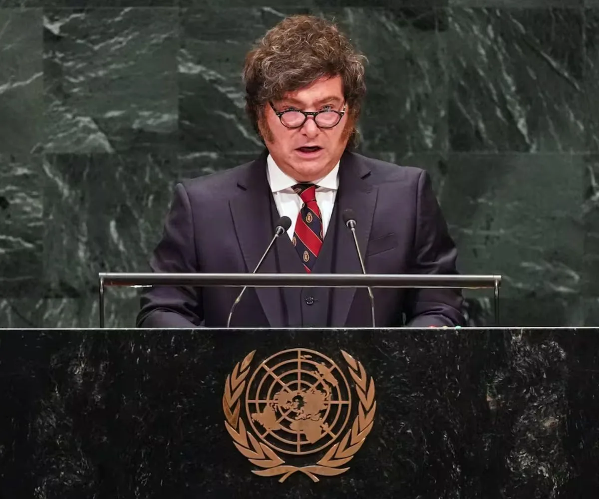 Javier Milei, presidente de la República Argentina, en la Asamblea General de la Organización de las Naciones Unidas (ONU)