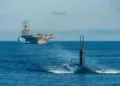 Ejercicios conjuntos de submarinos de EE.UU., Japón y Corea del Sur realizados del 25 al 27 de agosto de 2026 en el Pacífico Occidental. Créditos: Army Recognition.