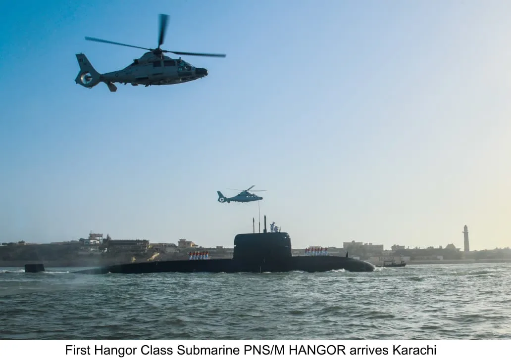 El PNS/M Hangor, primer submarino de la nueva clase incorporada por la Armada de Pakistán. Créditos: Zona Militar