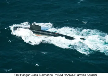 El PNS/M Hangor, primer submarino de la nueva clase incorporada por la Armada de Pakistán. Créditos: Zona Militar