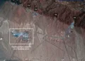 Imágenes satelitales del presunto ensayo nuclear de China en Lop Nur en 2020.