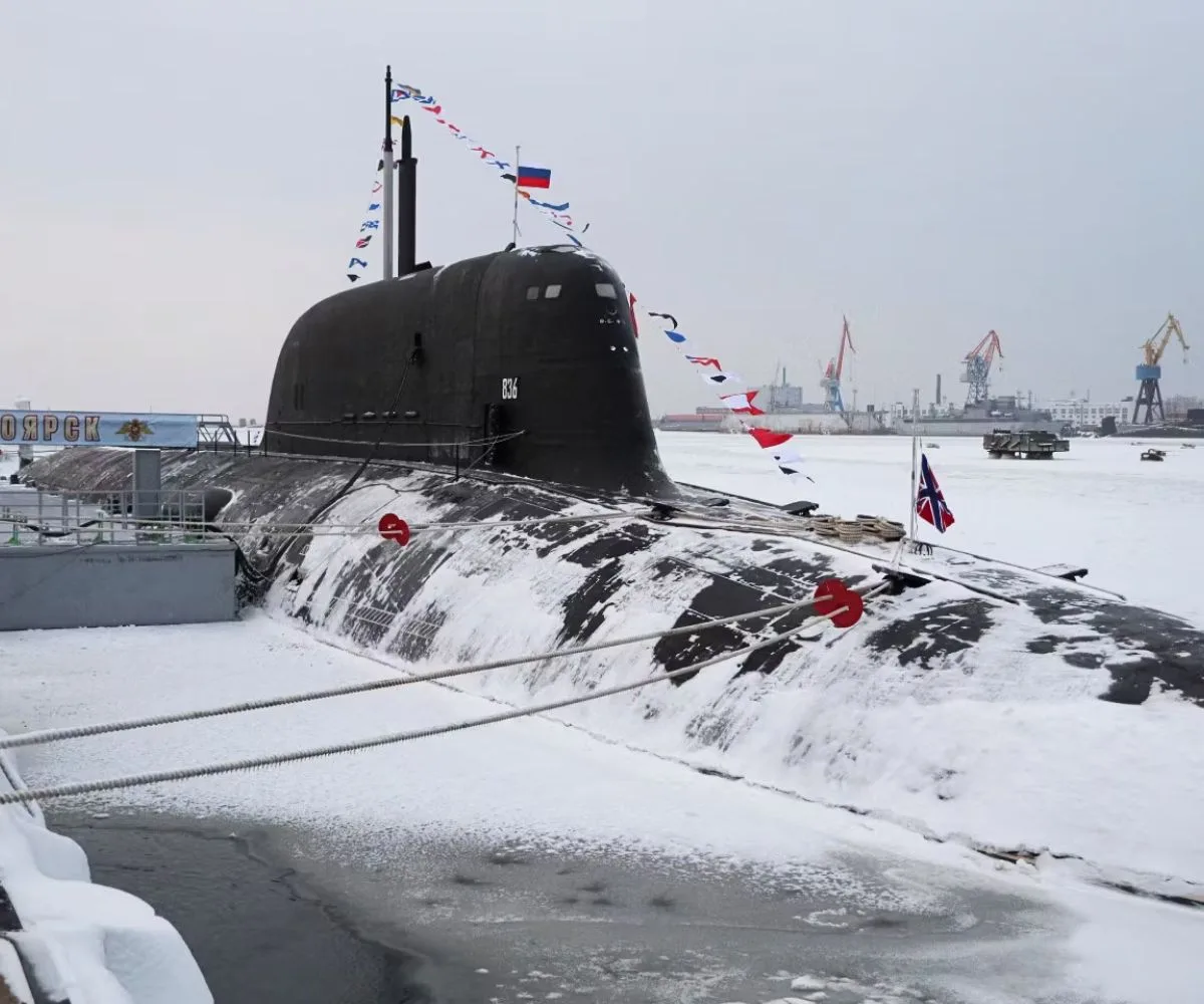 El submarino nuclear ruso Alejandro III en el puerto de Severodvinsk. Imagen ilustrativa