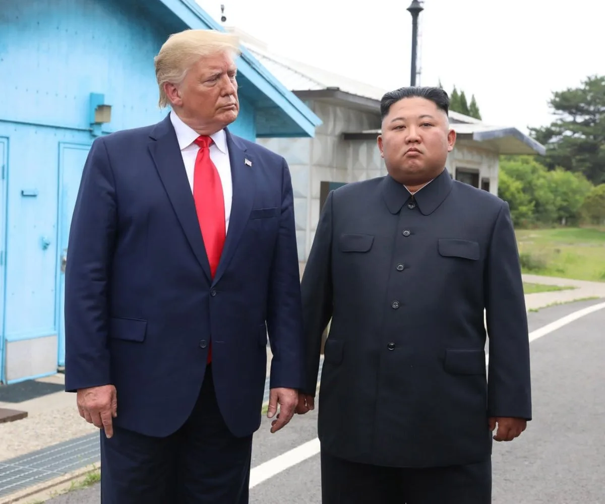Donald Trump con Kim Jong-un en 2019