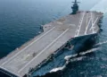 El portaaviones de propulsión nuclear USS Gerald R. Ford (CVN 78) navega en mar abierto durante una serie de ejercicios operativos. Imagen ilustrativa