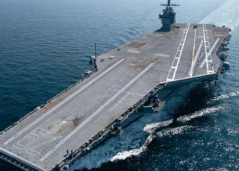 El portaaviones de propulsión nuclear USS Gerald R. Ford (CVN 78) navega en mar abierto durante una serie de ejercicios operativos. Imagen ilustrativa