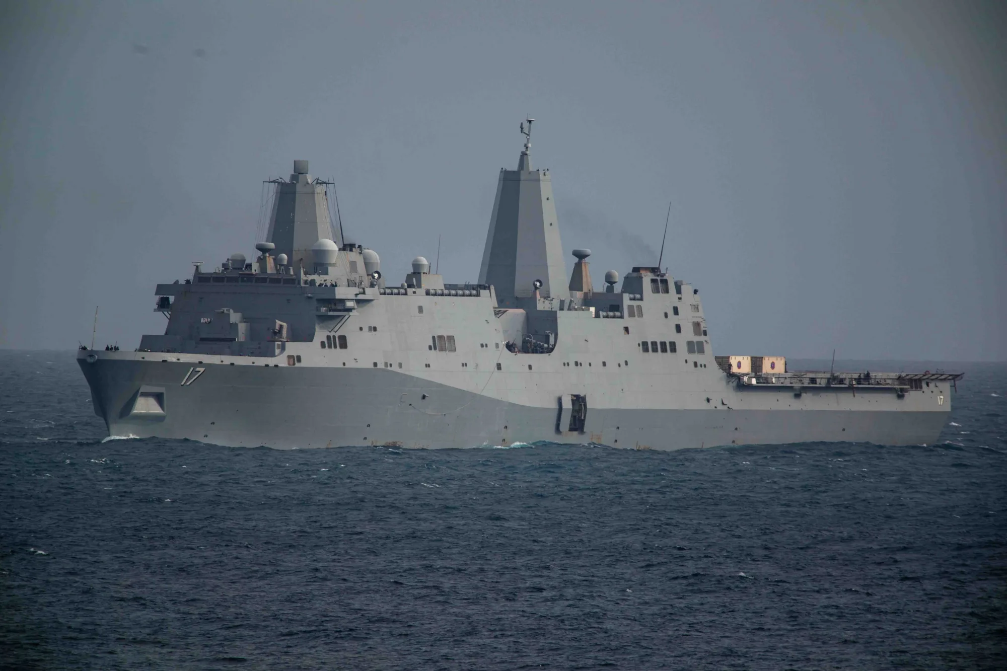 USS San Antonio (LPD 17). Créditos: SOUTHCOM.