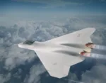 Imágenes conceptuales 3D de un caza F/A-XX para la US Navy sin canards, enfatizando un diseño stealth futurista con alas integradas y baja observabilidad. Créditos: @tomcat_fans