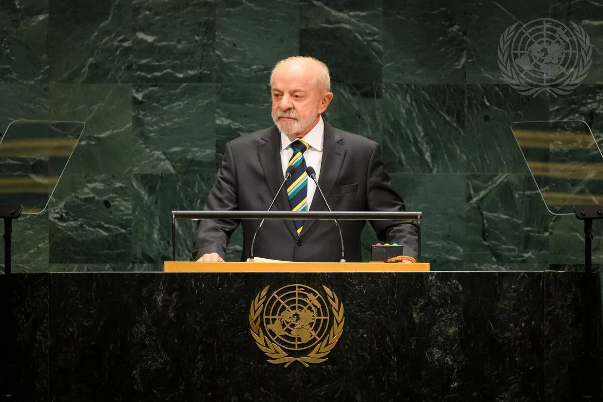 Lula pronuncia el discurso de apertura de la 81ª Asamblea General de las Naciones Unidas en la sede de la ONU en Nueva York (crédito: Ricardo Stuckert/PR).