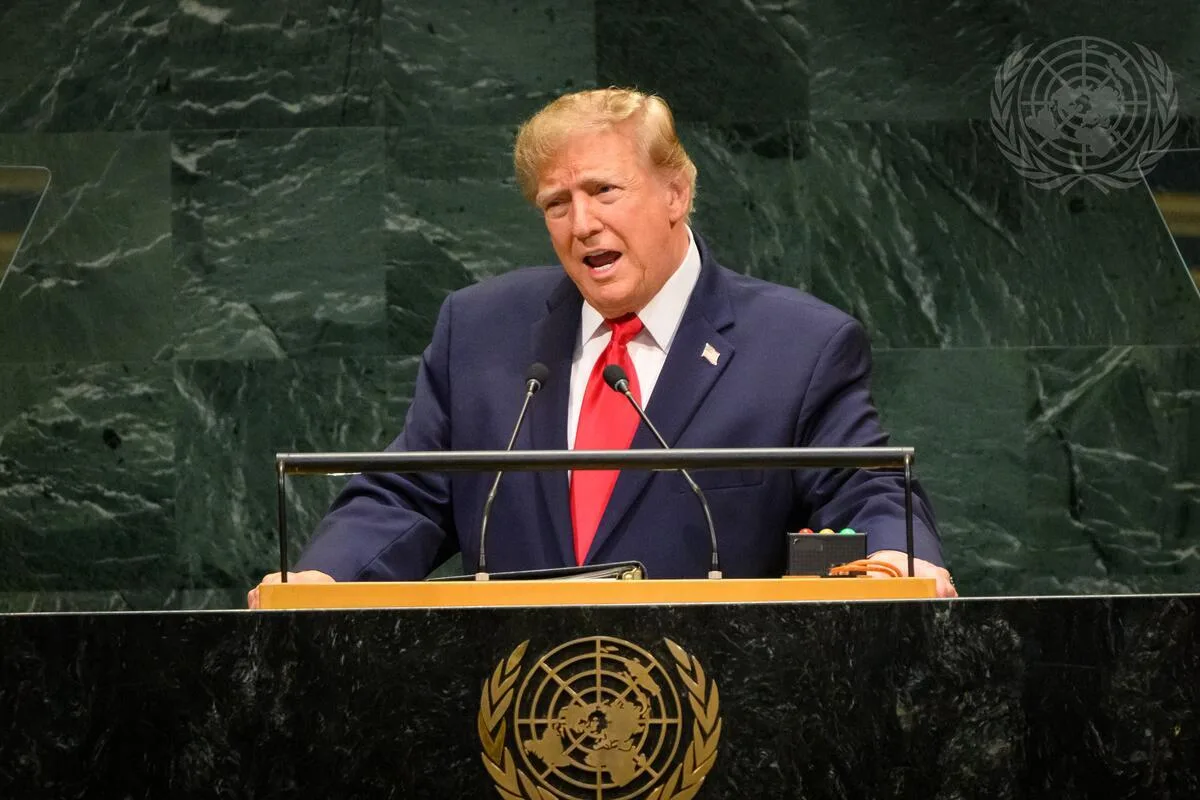 El presidente de Estados Unidos, Donald Trump, durante su intervención ante la 81ª Asamblea General de Naciones Unidas. Foto: ONU