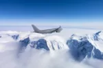 Avión de transporte militar británico Airbus A400M despegado desde las Islas Malvinas. Créditos: BFSAI.