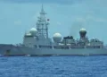 Buque de inteligencia de señales de la Armada del Ejército Popular de Liberación (PLAN) de China cerca de Japón. Imagen ilustrativa