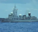 Buque de inteligencia de señales de la Armada del Ejército Popular de Liberación (PLAN) de China cerca de Japón. Imagen ilustrativa