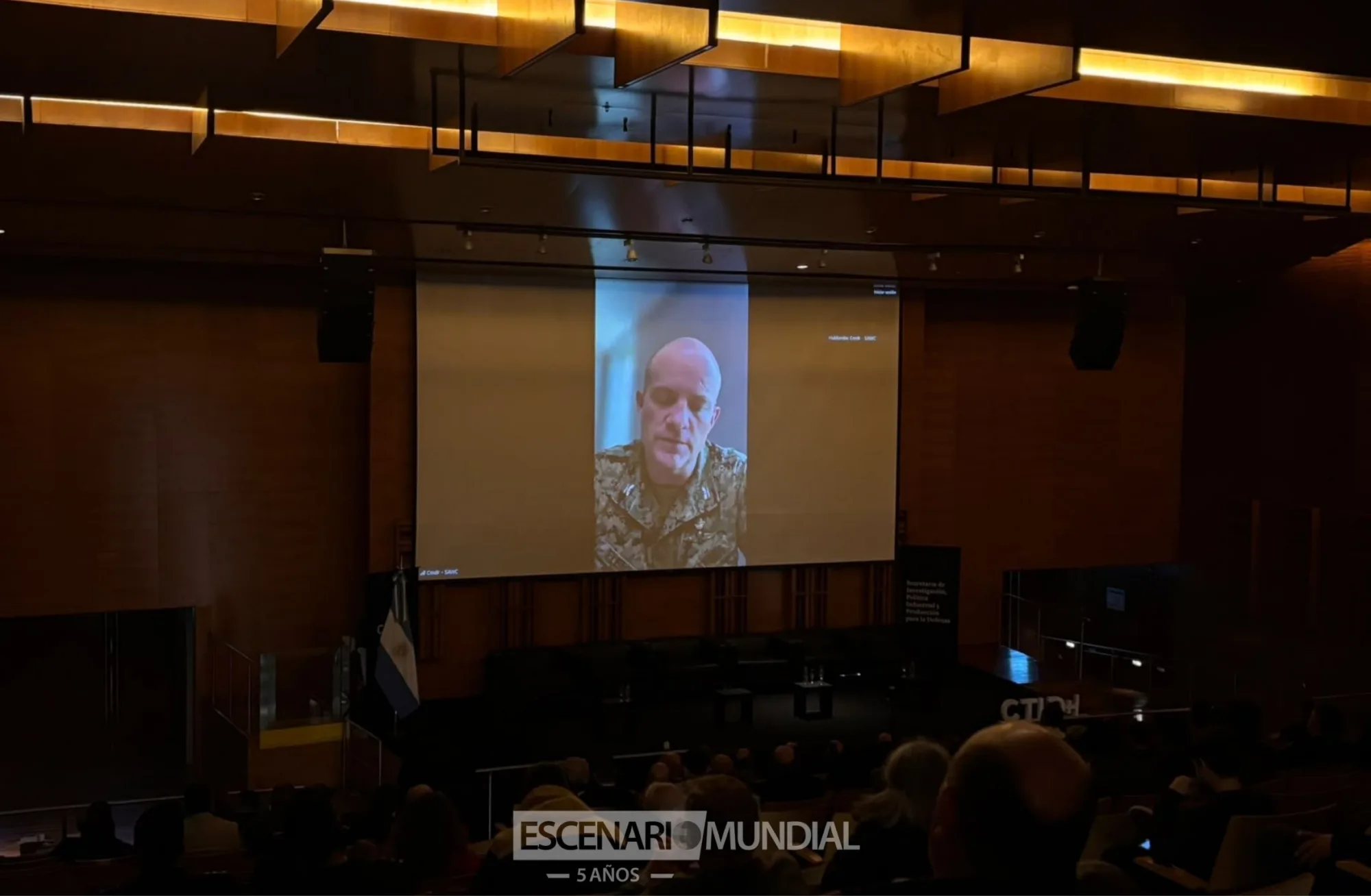 Coronel Ian Fletcher, comandante del Comando de Guerra Autónoma del Comando Sur, en su intervención en el ciclo CTID+I en Buenos Aires, el 21 de octubre de 2026