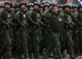 Soldados rusos marchan durante el desfile del Día de la Victoria el 9 de mayo en Moscú. Imagen ilustrativa