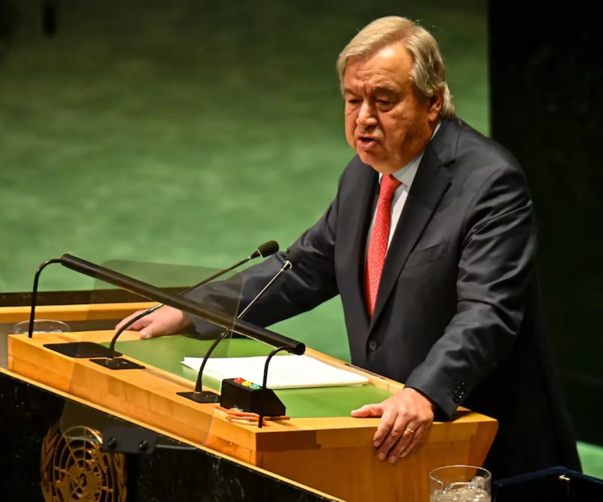 António Guterres, Secretario General de la ONU, ante la Asamblea General de Naciones Unidas en 2023