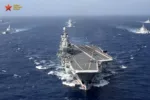 Portaaviones Liaoning al este del Estrecho de Miyako. Créditos: China Military Bugle.