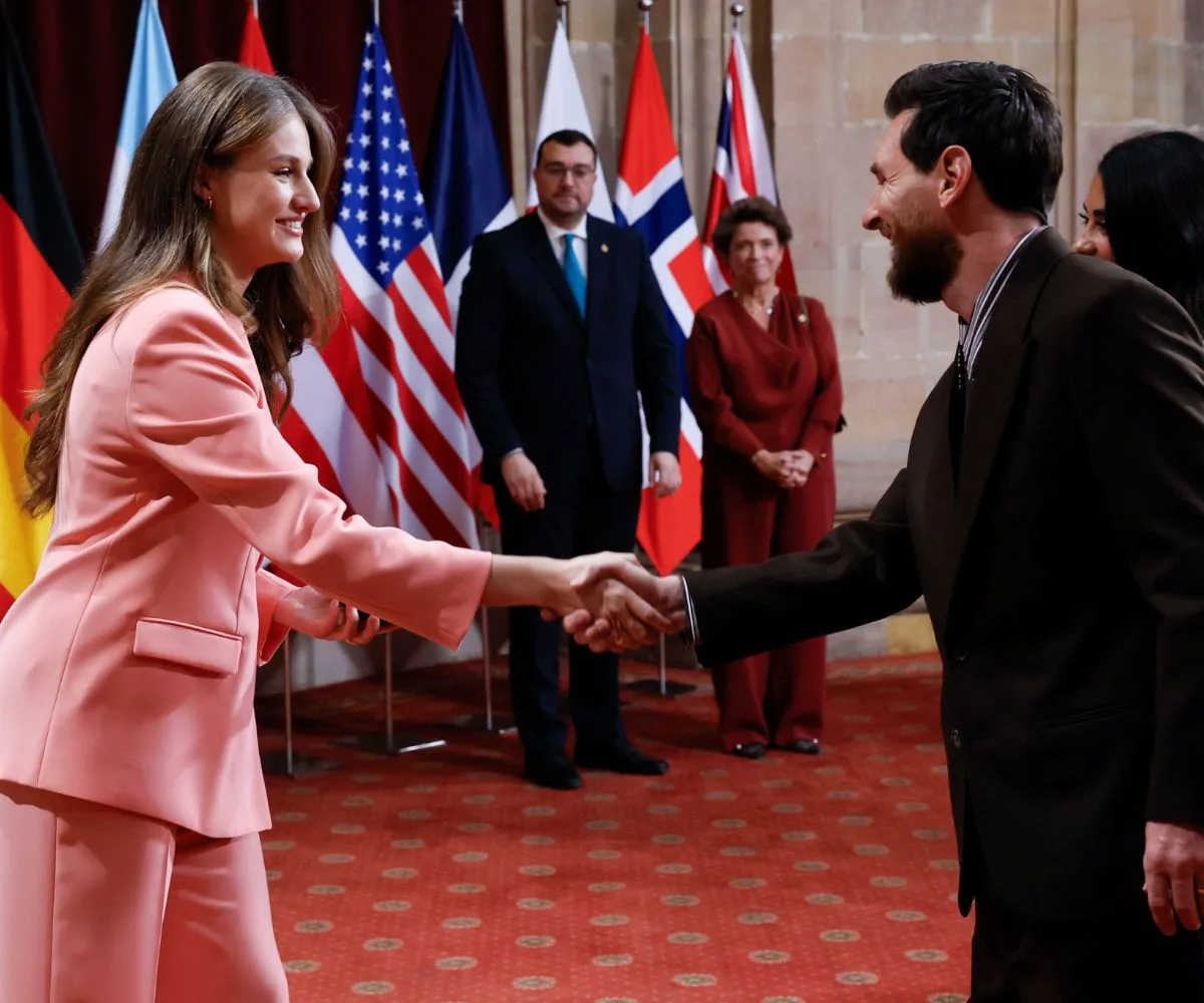 La princesa Leonor con Messi