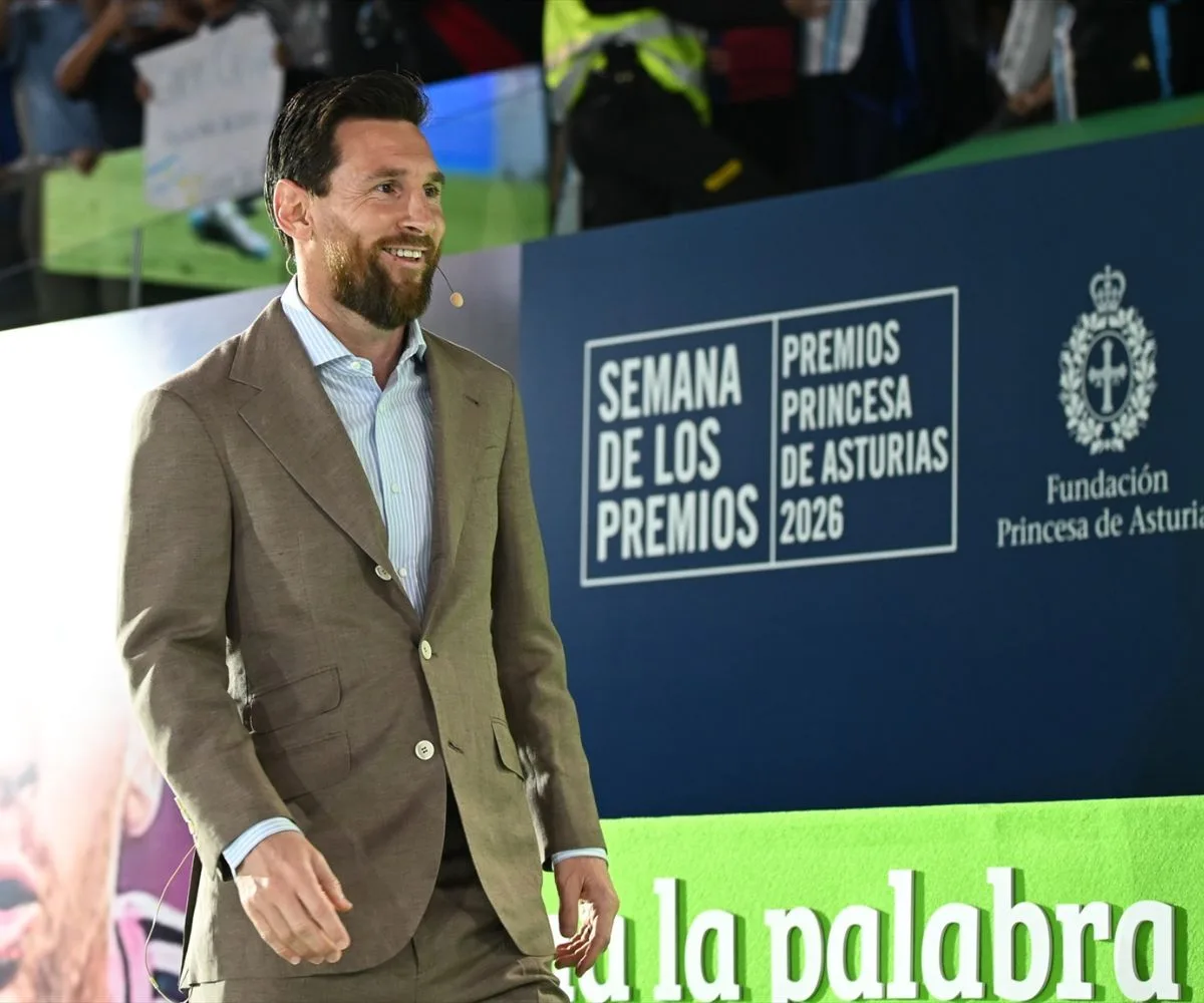 Messi en el Palacio de los Deportes de Oviedo, el jueves 22 de octubre