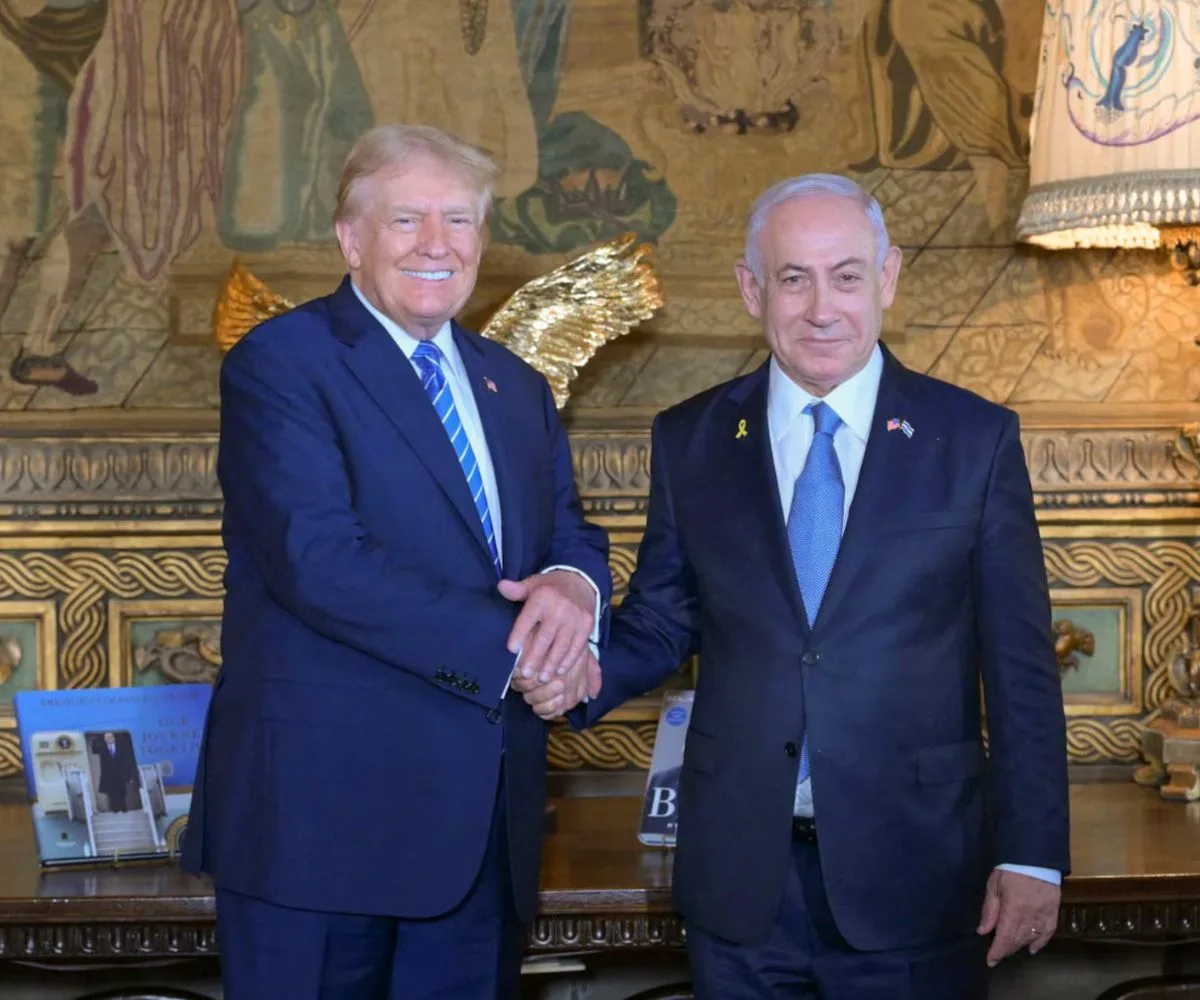 Donald Trump recibe al primer ministro de Israel, Benjamín Netanyahu, en Mar-a-Lago
