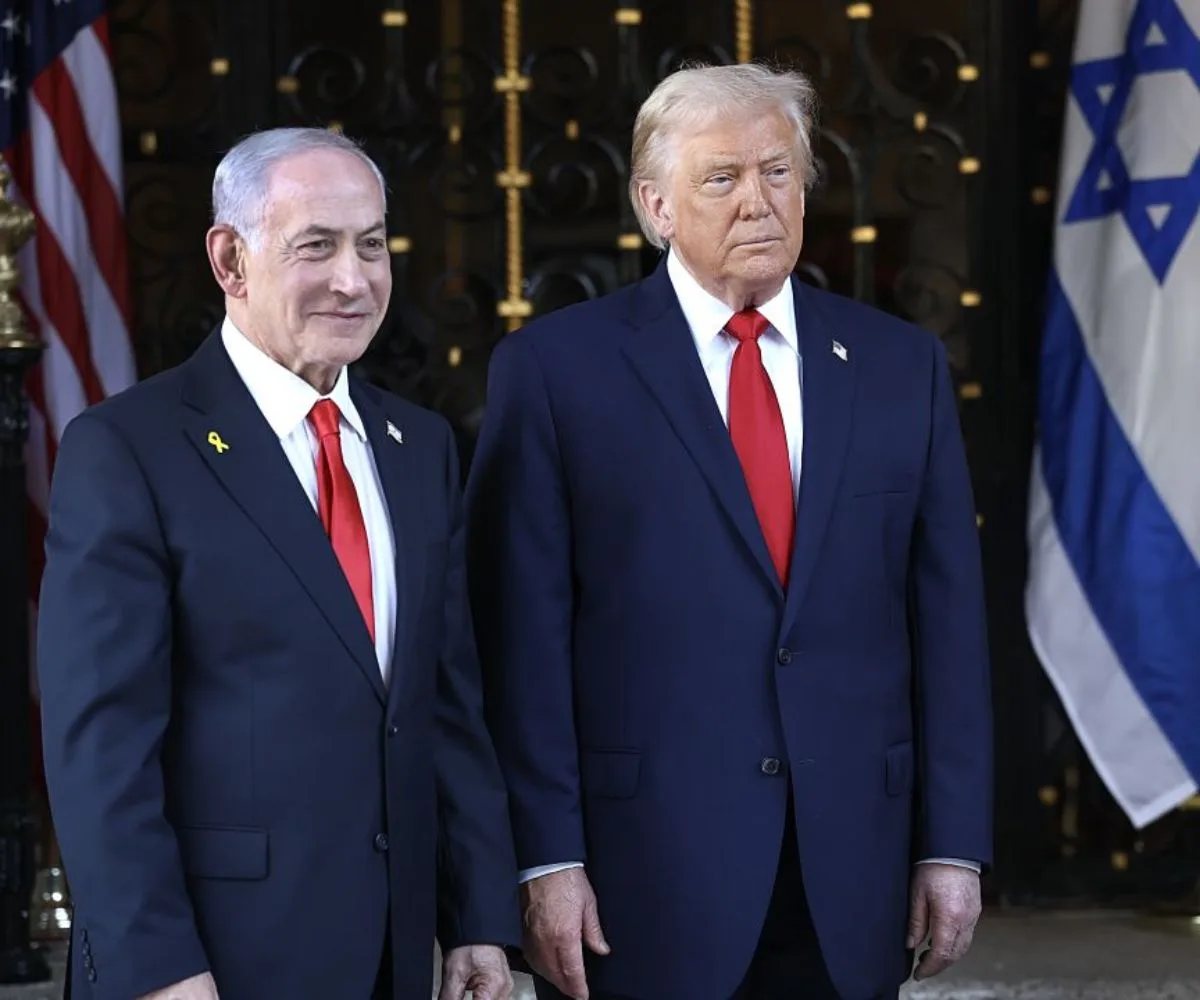 El presidente de Estados Unidos, Donald Trump, recibe al primer ministro de Israel, Benjamín Netanyahu, en su club privado de Mar-a-Lago. Imagen ilustrativa