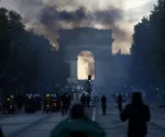 Imagen tomada de las protestas del fin de semana en Francia