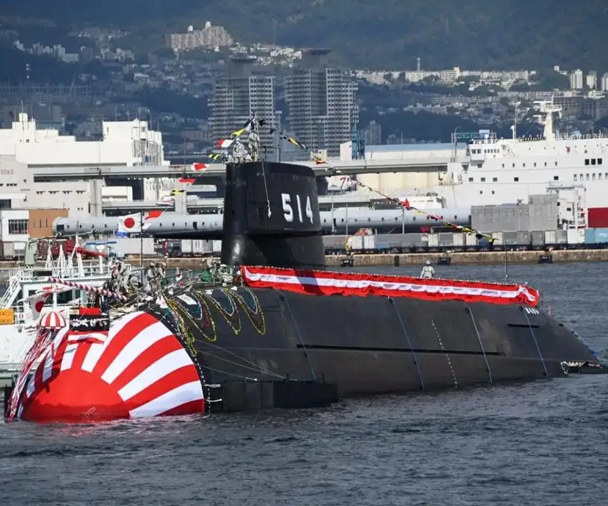 Vista del submarino convencional de ataque JS Hakugei (SS-514), clase Taigei.