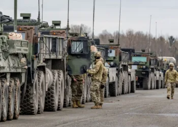 Vehículos militares estadounidenses en Bulgaria. Imagen ilustrativa