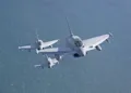 Caza Eurofighter Typhoon perteneciente a 1435 Flight desplegado en las Islas Malvinas. Créditos: British Forces South Atlantic.