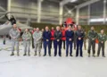 General del Aire Francisco Braco Carbó, jefe de Estado Mayor del Ejército del Aire y del Espacio de España (JEMA) durante la exposición de material en la IV Brigada Aérea, Punta Arenas.